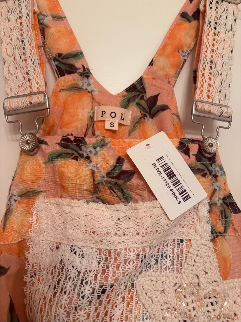 POL Pink & Yellow Lemon Patchwork Jumper - Picture 9 of 10